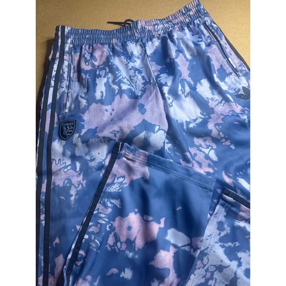 Adidas San Jose Earthquakes Grateful Dead Tie Dye Track Pants Blue Pink Mens L